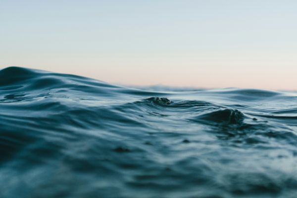 Ocean waves at sunset
